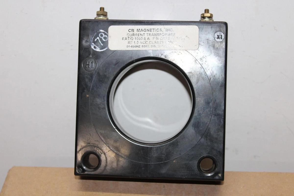 Used CR MAGNETICS CURRENT TRANSFORMER CR7SHT-152 1500:5 40 VA 50-400 HZ 600 VOLT