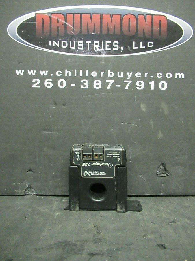 Used VERIS CURRENT SENSOR HAWKEYE 735 135 AMP INPUT: 24 VAC OUTPUT: 250 VAC