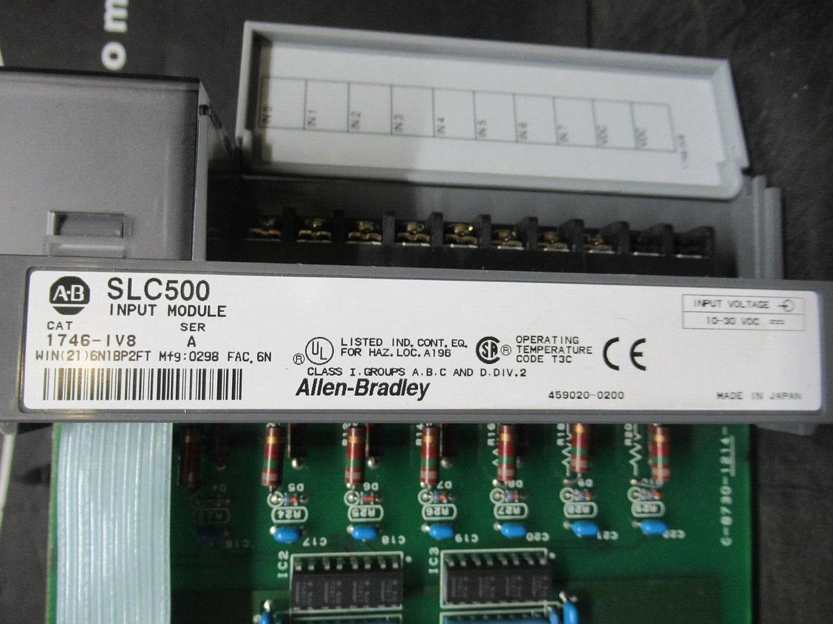 Used ALLEN BRADLEY SLC-500 INPUT MODULE 1746-IV8 SER. A **WARRANTY INCLUDED**