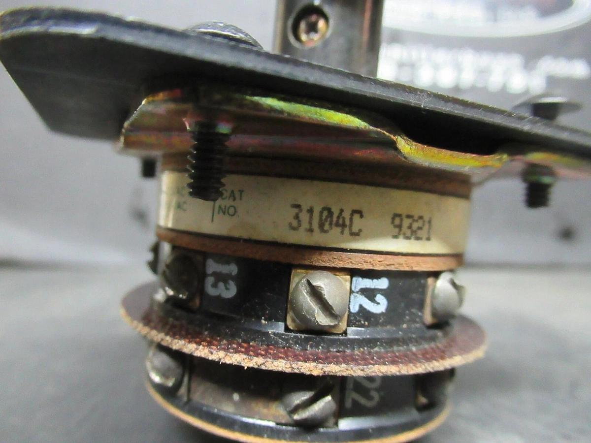 Used ELECTROSWITCH SERIES 31 CONTROL SWITCH 3104C 3-PHASE 125-600 VAC 10-3 AMP