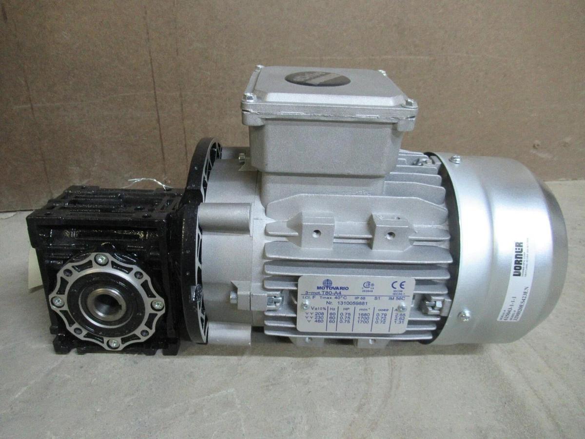 MOTOVARIO CONVEYER MOTOR T80-A4 32M020ES423EN 0.75 HP 460V 2.65A W/ 6213754-026