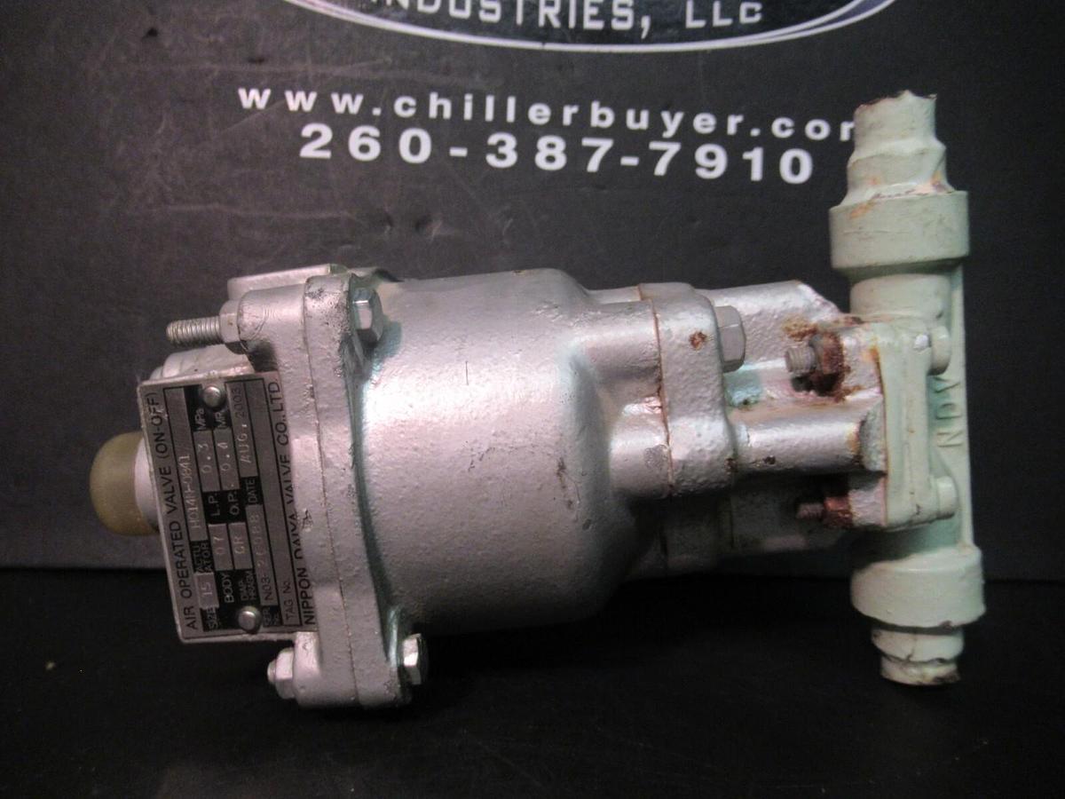 Used NIPPON DAYA AIR OPERATED STEEL VALVE H014N-0841 DIAMETER: 15 MM CR DIAPHRAM