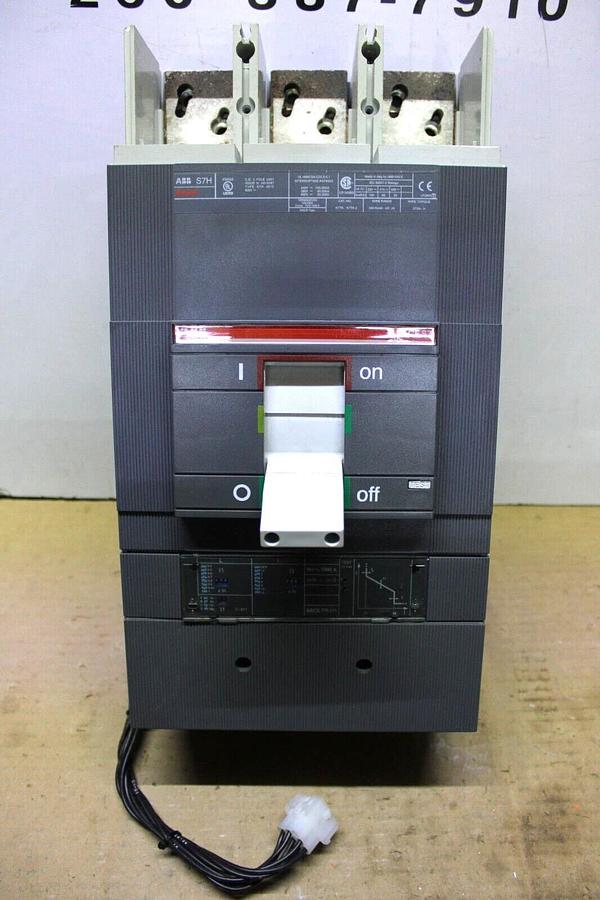Used ABB CIRCUIT BREAKER SACE S7 S7H 1000 AMP 3-POLE 600 VAC W/ AUX SWITCH & SHUNT