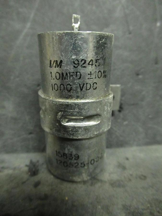 Used I/M SPEC 9245 ALUMINUM CASED CAPACITOR 1 uF 1.0 MFD 1000 VDC 15839 120525-006