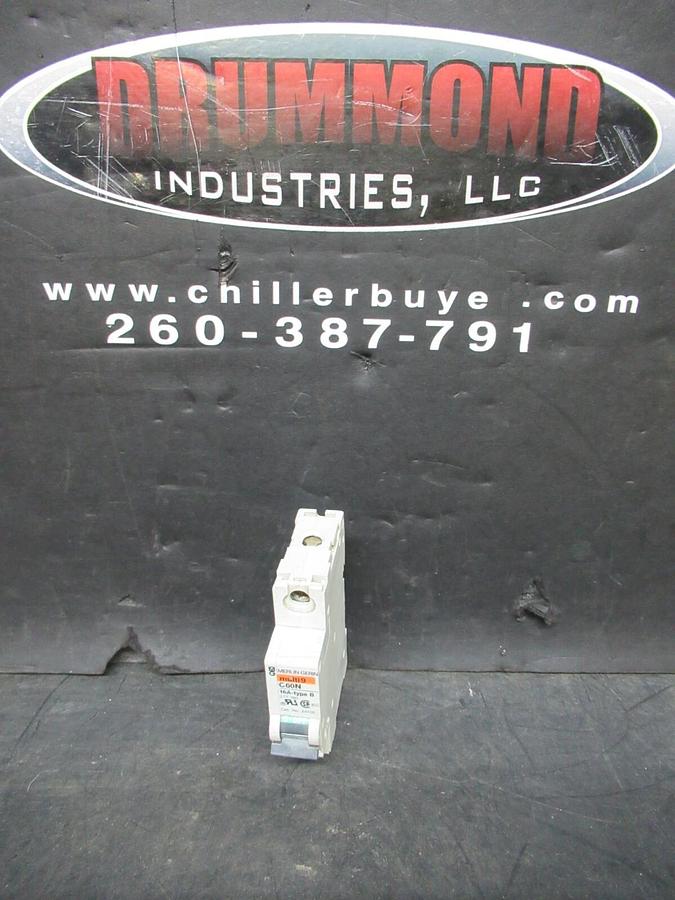 Used MERLIN GERIN SINGLE POLE BREAKER 24118 MULTI 9 C60N 16A-TYPE B 277 VAC