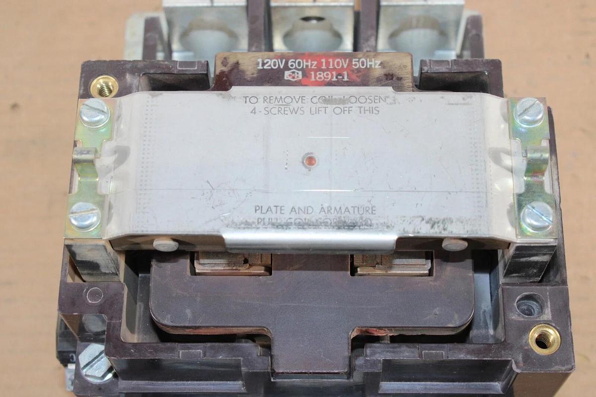 Used CUTLER HAMMER CONTACTOR C832LN1 350 AMP 600 VOLT 3-PHASE COIL: 120V **WARRANTY**