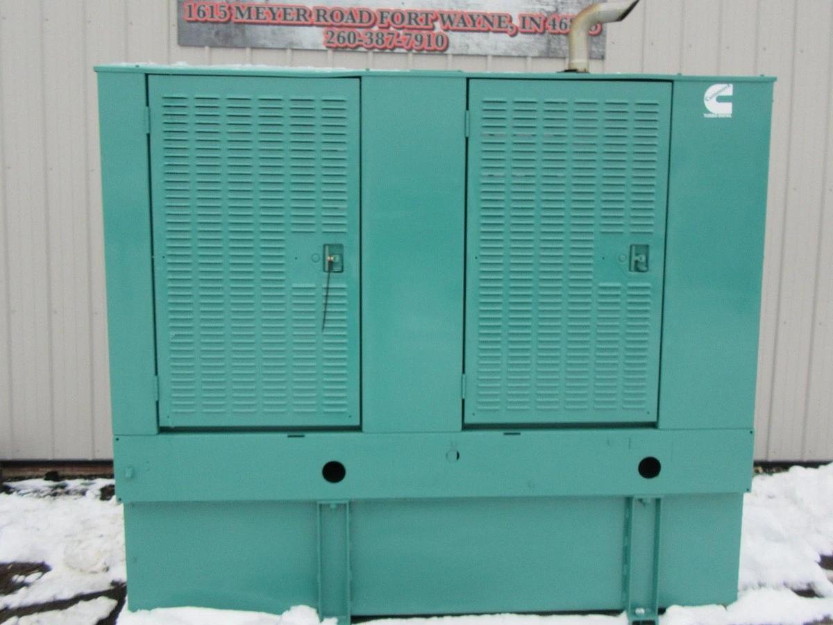 Used 40 KW 50 KW DIESEL GENERATOR CUMMINS 120/240V B3.9-G1 RECONNECTABLE VIDEO