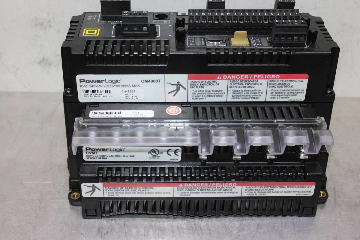 SQUARE D POWERLOGIC CIRCUIT MONITOR CM4000T 277 VAC 50 VA W/ CVMT