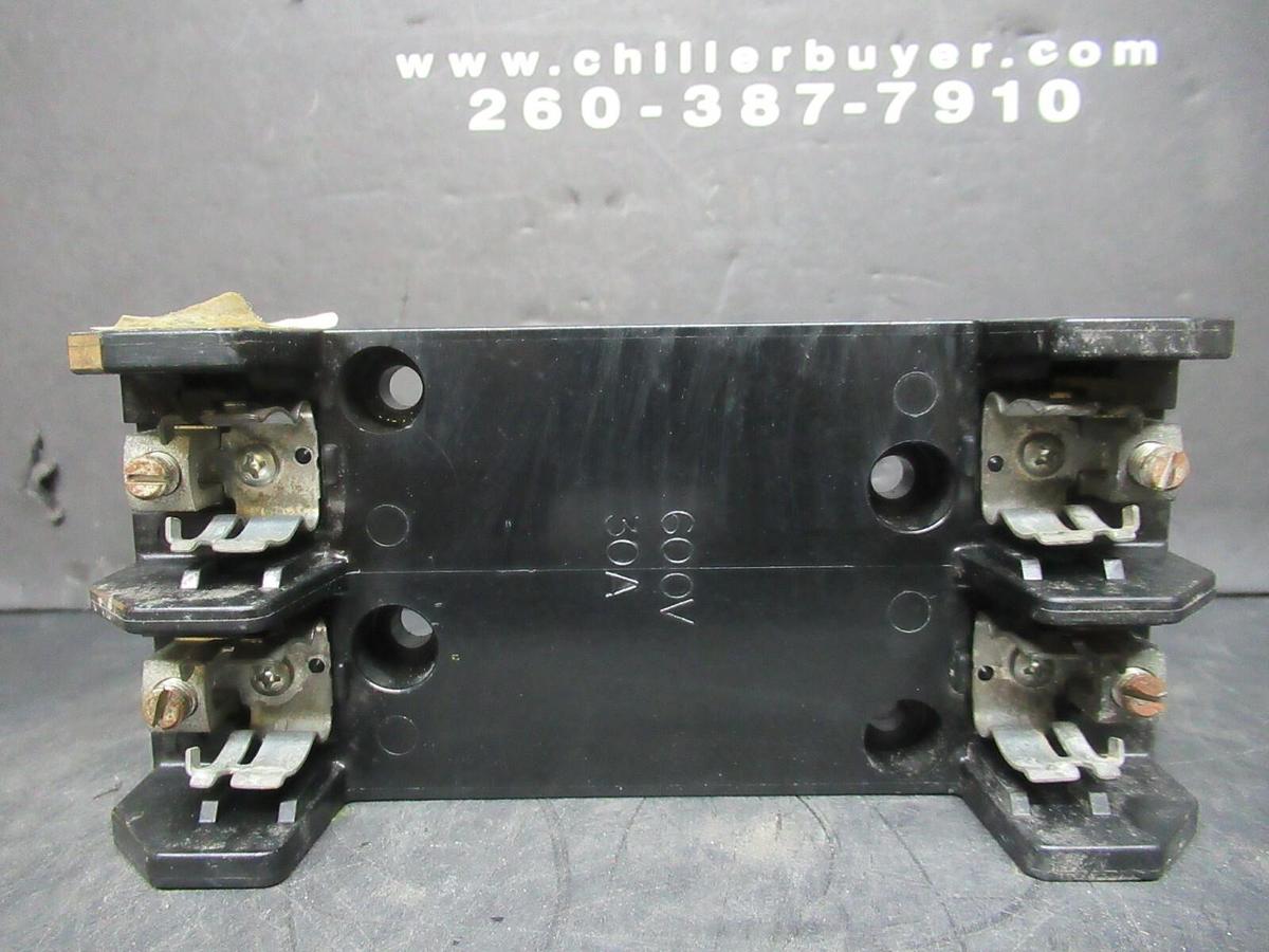 Used MARATHON TWO POLE FUSE BLOCK R6F30A2B 600 VOLT 30 AMP CLASS H **WARRANTY**