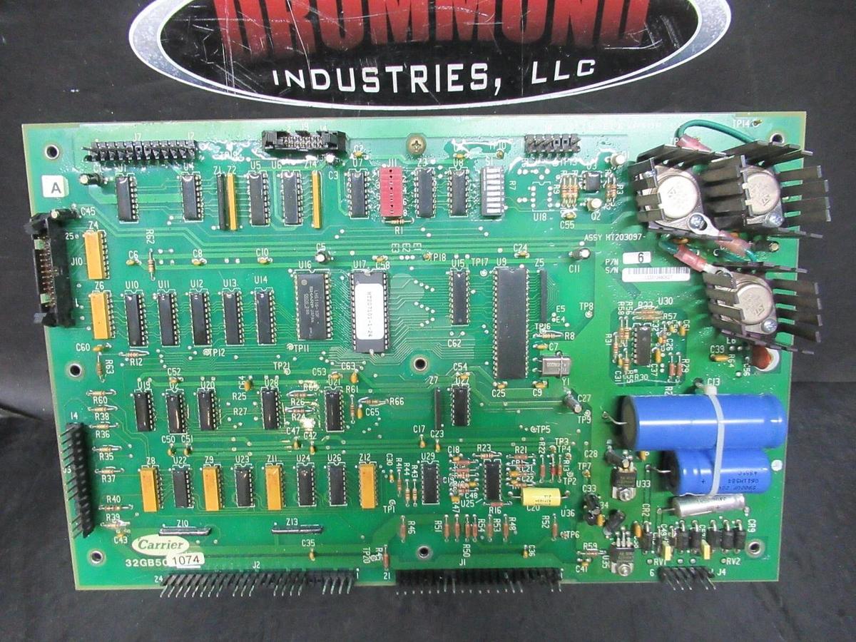 Used CARRIER CHILLER MICROPROCESSOR CIRCUIT BOARD 32GB501074 ASSY: HT2003097-6