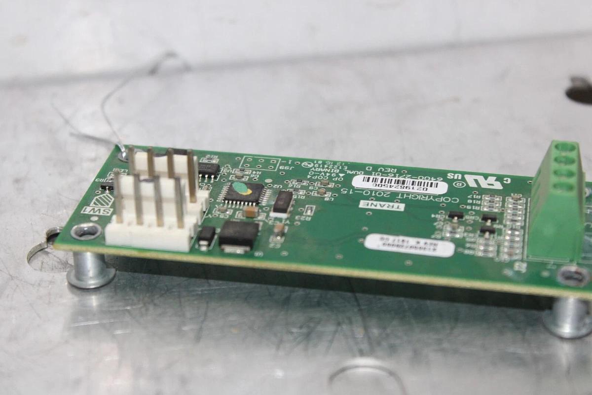 Used TRANE DUAL BINARY CIRCUIT BOARD X13650728060 REV. K 6400-2716-01 REV. D