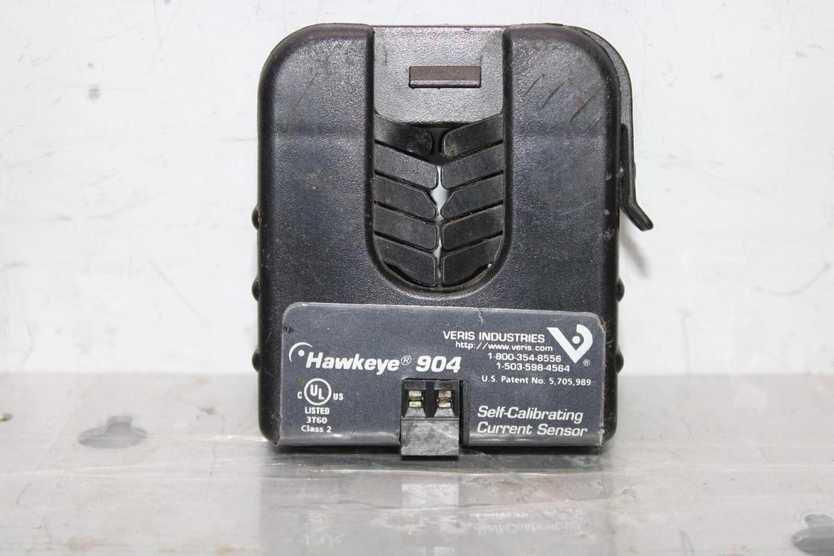 Used VERIS SELF-CALIBRATING CURRENT SENSOR HAWKEYE 904 3.5-135 AMP **WARRANTY**