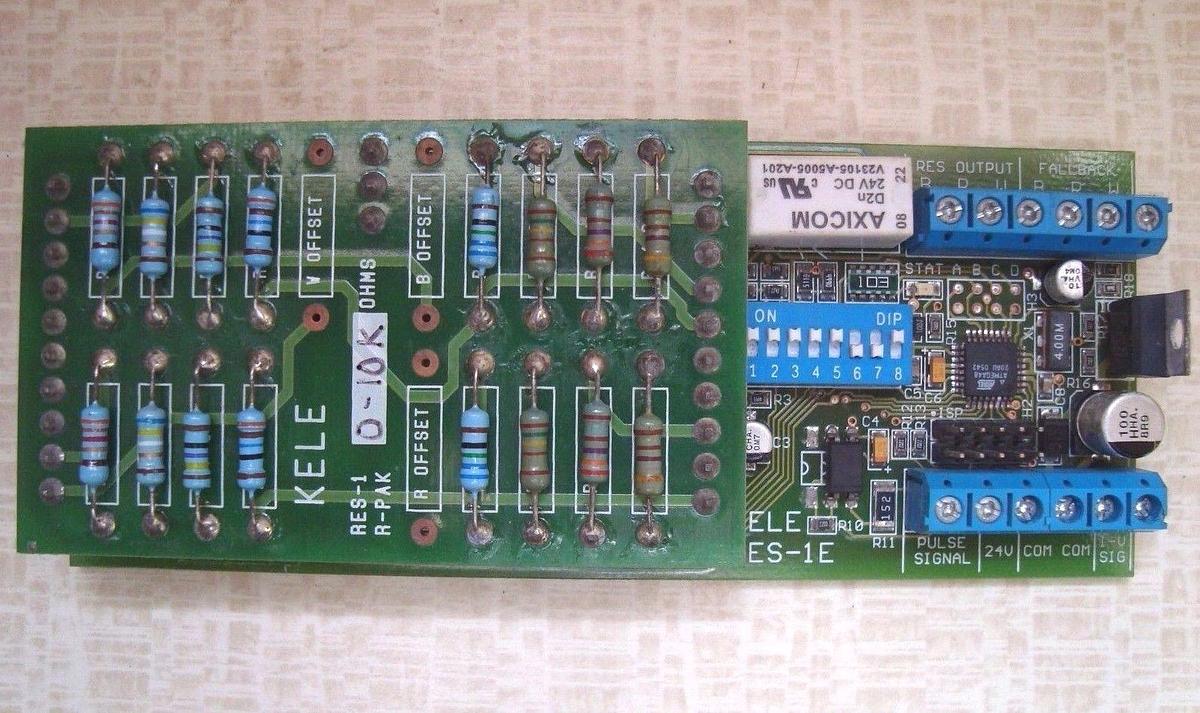 Used KELE INC RESISTANCE TRANSDUCER CIRCUIT BOARD 24V MODEL: RES-1E