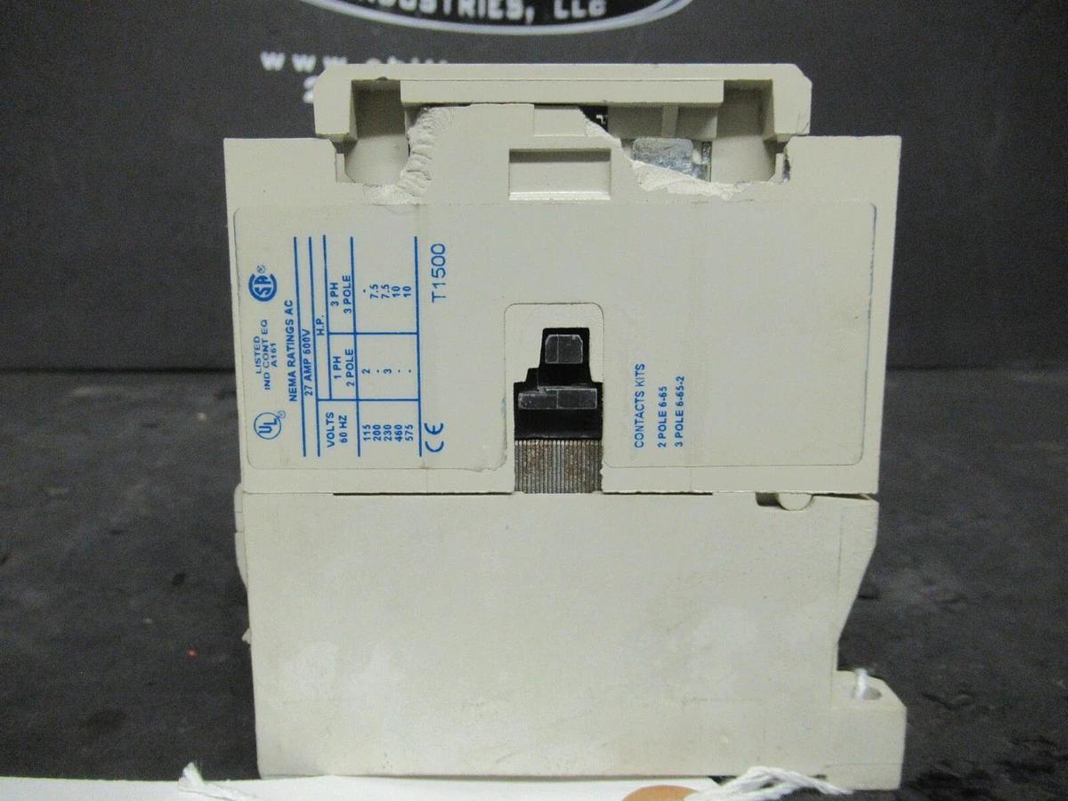 Used CUTLER HAMMER CONTACTOR CN15DN3 27 AMP NEMA SIZE 1 600 VOLT 10 HP