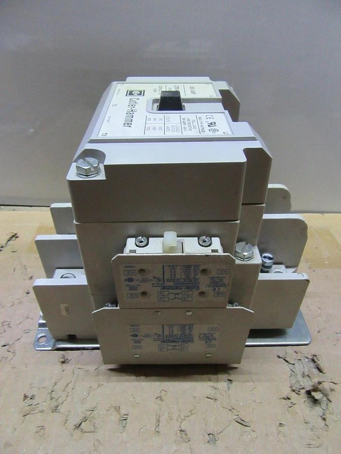 Used CUTLER HAMMER CONTACTOR C25KNE3300 300 AMP 600 VAC 3-PHASE COIL: 110/120 V