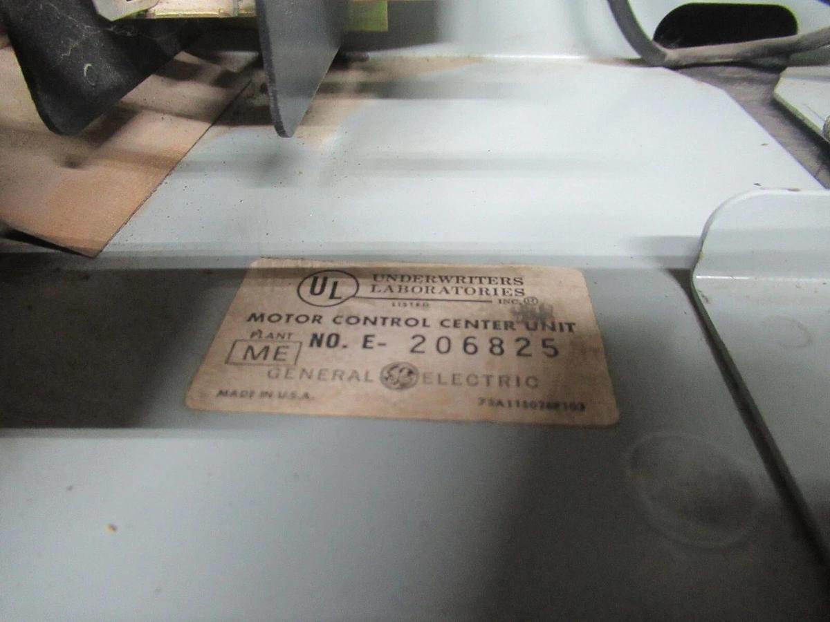 Used GE MCC MOTOR STARTER CONTROL 12" 8000 SER. W/ CR306C0**AATA NEMA SIZE 1 27 AMP