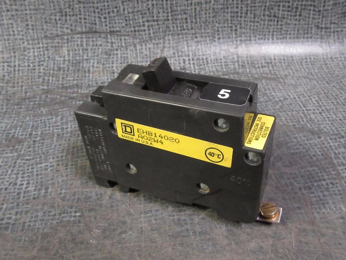Used SQUARE D CIRCUIT BREAKER EHB14020 SINGLE POLE 20 AMP 277 VAC **WARRANTY**