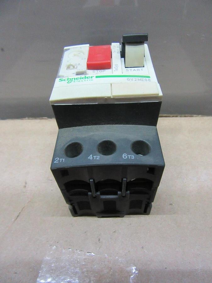 Used SCHNEIDER MANUAL MOTOR STARTER GV2ME08 2.5-4 AMP 600 VAC 3 HP **WARRANTY**