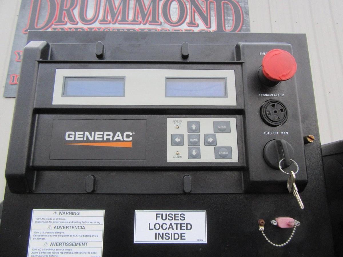 Used 2015 30 KW DIESEL GENERATOR GENERAC 120/240 VOLT SINGLE PHASE 181 HOURS VIDEO