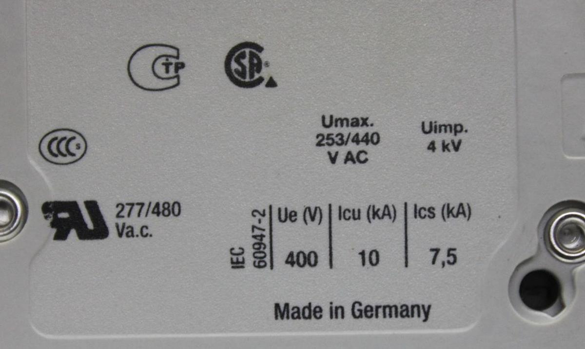 Used ABB CIRCUIT BREAKER S203-K40A 480/277 VAC 3-POLE 40 AMP **WARRANTY INCLUDED**