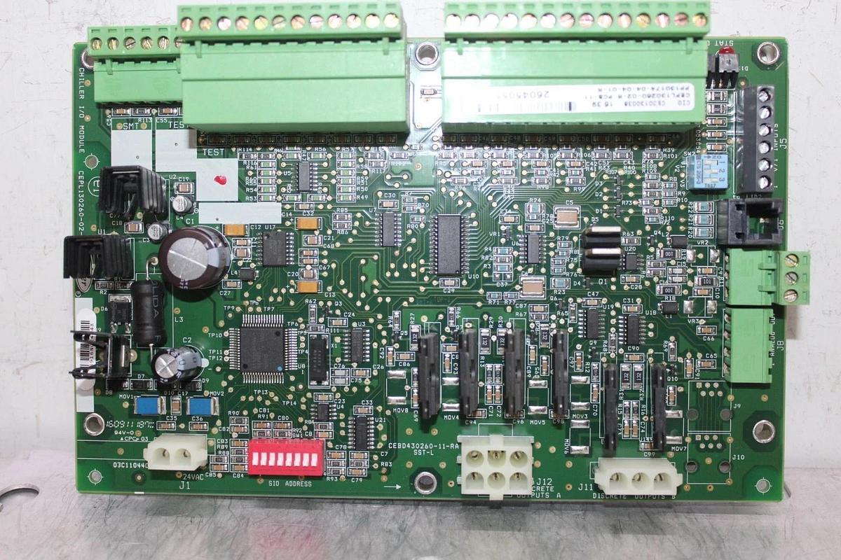 Used CARRIER CHILLER I/O MODULE CIRCUIT BOARD CEPL130260-02-R CEBD430260-11-RA