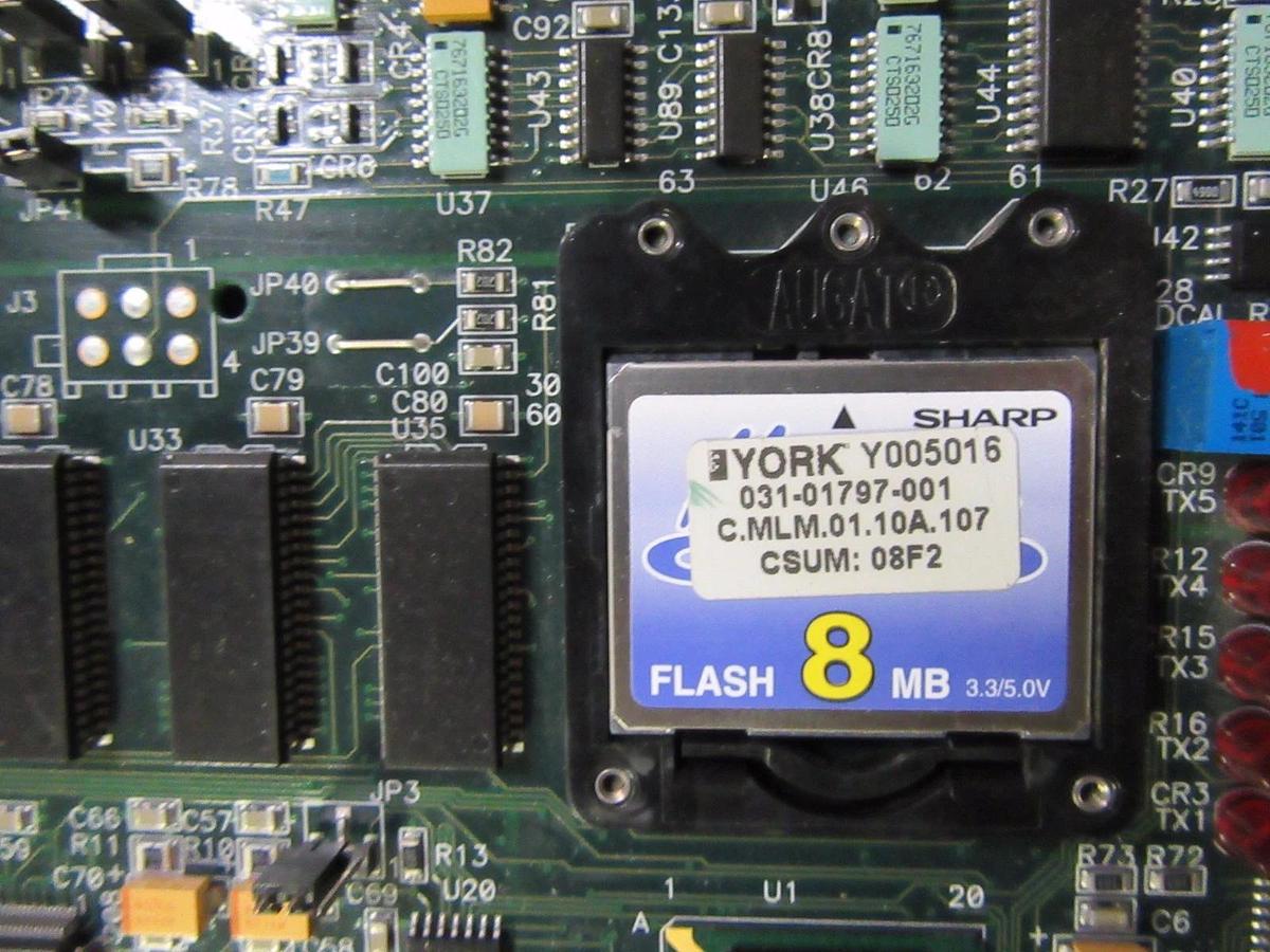 Used YORK 8 MB FLASH CIRCUIT BOARD FOR CHILLER CONTROL  MODEL: 031-01730-000 REV E