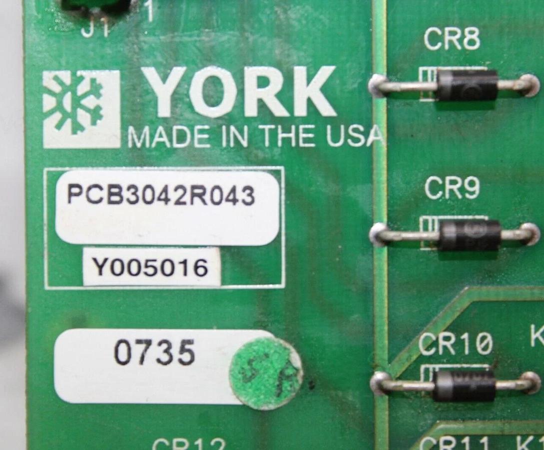 Used YORK CHILLER RELAY CONTROL CIRCUIT BOARD 031-02479-003 *WARRANTY*
