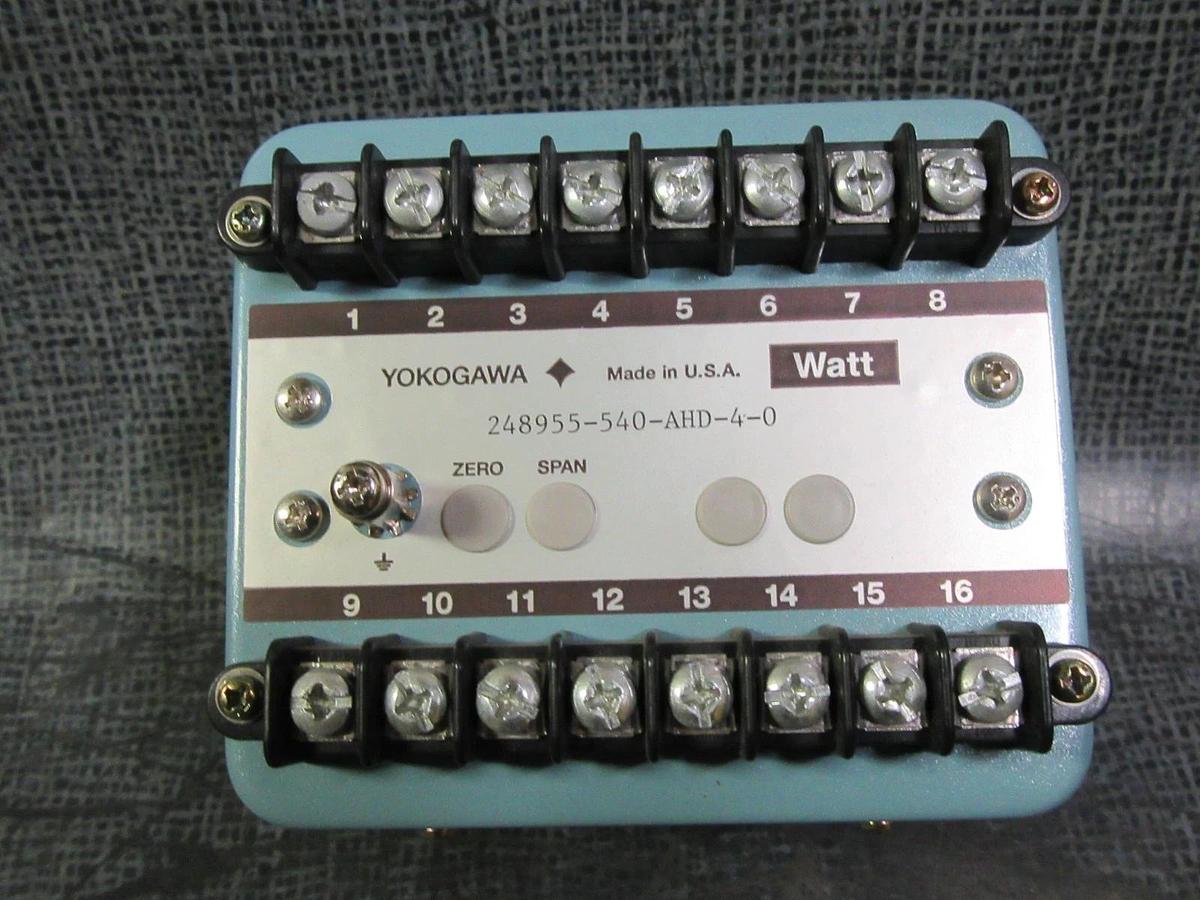 Used YOKOGAWA JUXTA AC SERIES WATT TRANSDUCER 248955-540-AHD-4-0 0-120V 1500 WATT