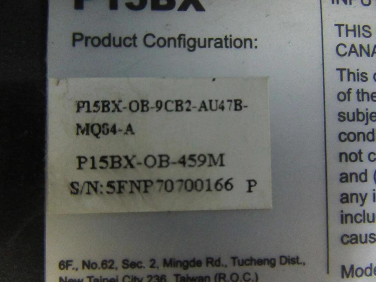 Used GVISION P15BX LCD TOUCHSCREEN MONITOR 12 VDC 3 AMP W/ SWINGING ARM **WARRANTY**