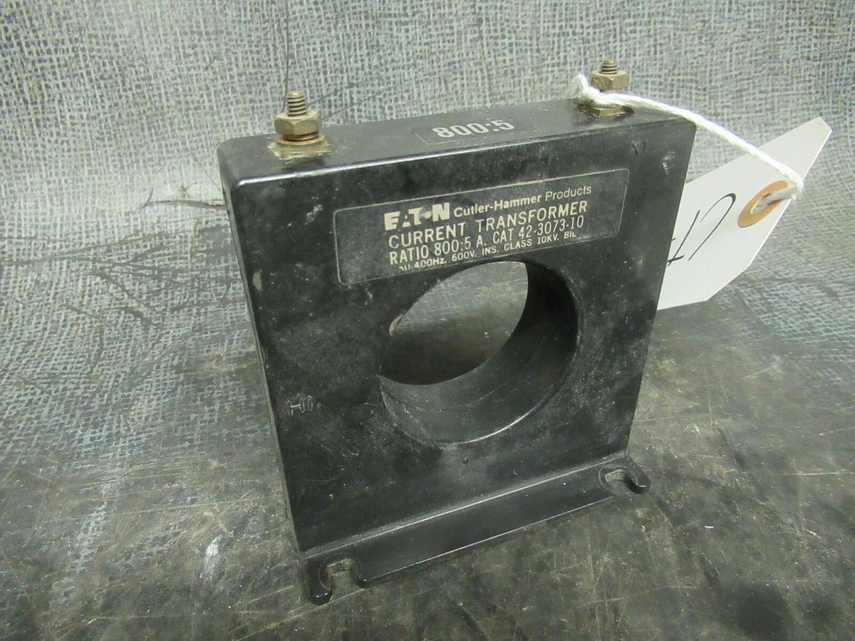 Used EATON CURRENT TRANSFORMER 42-3073-10 RATIO: 800:5 50-400HZ