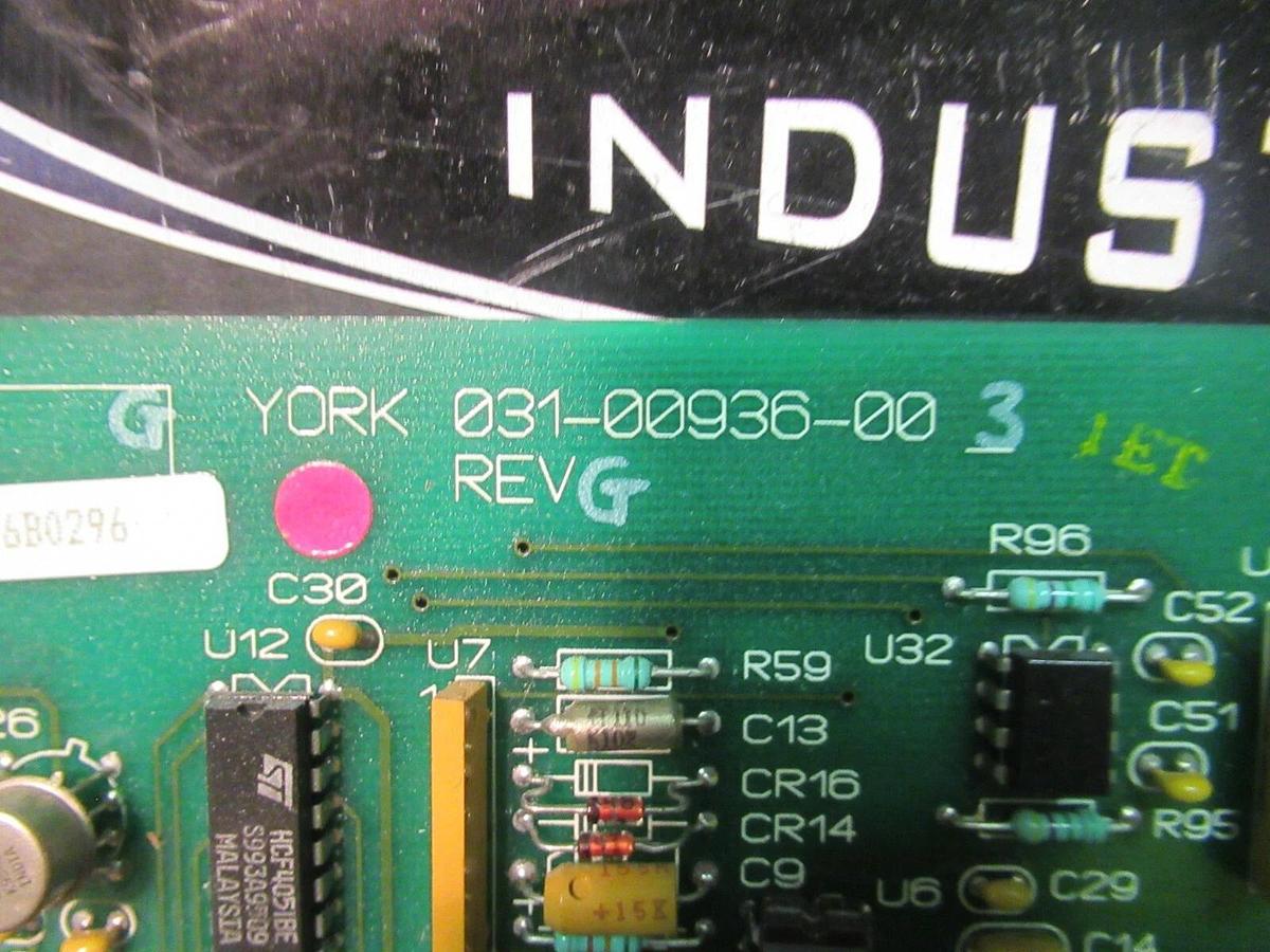 YORK / JOHNSON CONTROLS 031-00936-003 REV G LOGIC CONTROL BOARD 031-00936 REV 5