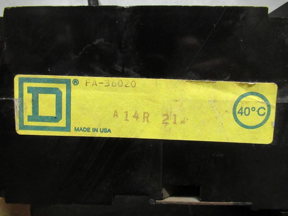 Used SQUARE D I LINE BREAKER FA36020 20A 600VAC 250VDC 3 POLE W/ LUGS **WARRANTY**