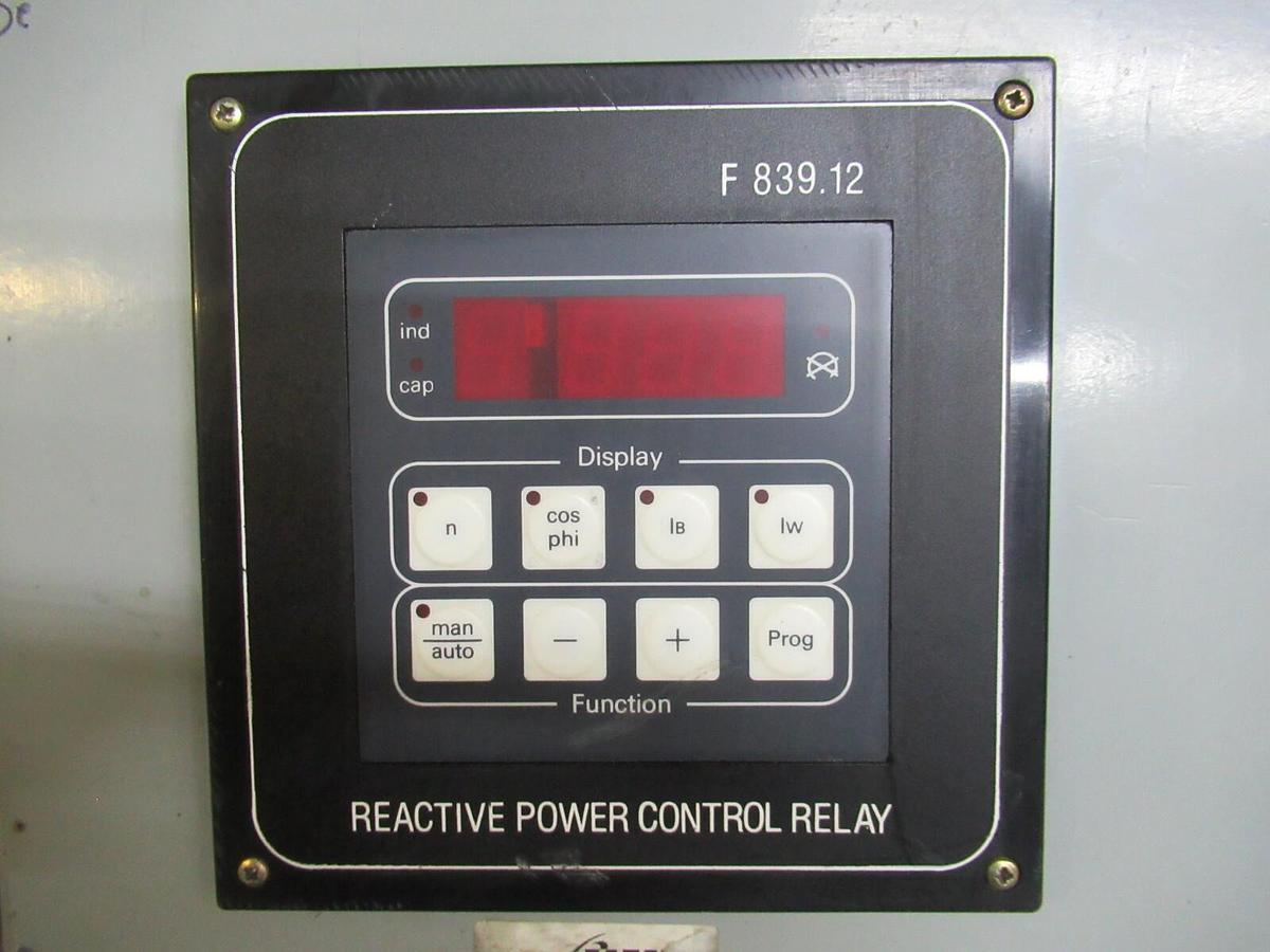 Used FRAKO REACTIVE POWER RELAY FUSE MONITOR CABINET F-839.12 SI77-412-2750