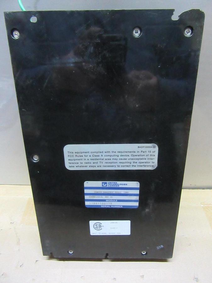 Used CARRIER STARTER MANAGEMENT MODULE CEAS421319-01 REV. 01 CESO121319-01