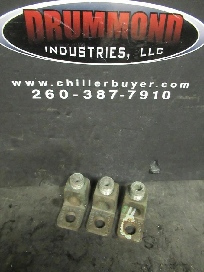 Used (3 QTY) BURNDY SINGLE BARREL CONNECTOR TERMINAL LUG SET 4/0 - 500 MCM KA34