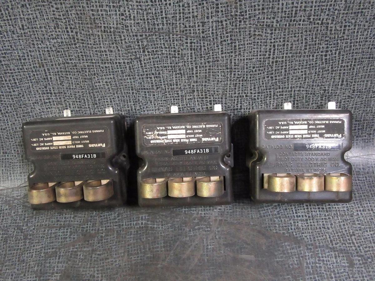 Used FURNAS SOLID STATE OVERLOAD RELAY 948FA31B TRANE # 13280009