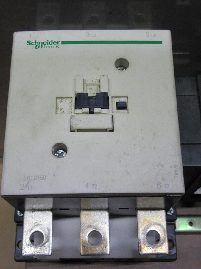 Used SCHNEIDER REVERSING CONTACTOR LC1D150 160 AMP 600 VAC 3-PHASE 125 HP