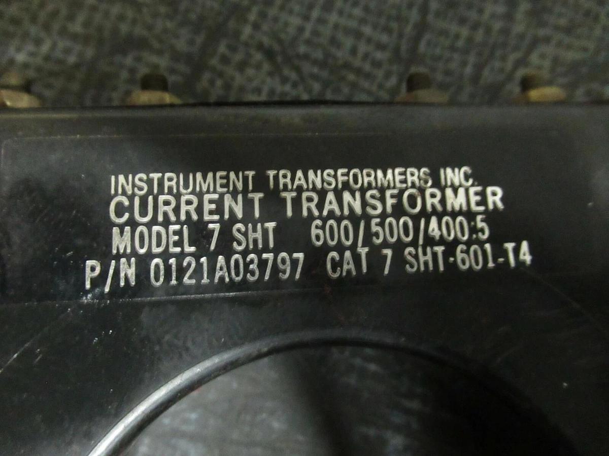 Used INSTRUMENT TRANSFORMERS CURRENT TRANSFORMER 0121A03797 600/500/400:5 50-400 HZ