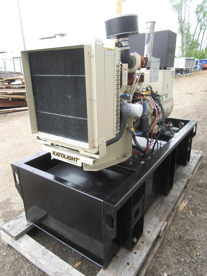 Used 30 KW DIESEL GENERATOR KATOLIGHT 120/240V RE-CONNECTABLE 230 HRS VIDEO WE SHIP