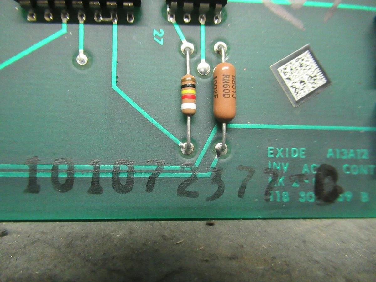 Used EXIDE A13A12 INV ACVI CONT CIRCUIT BOARD 101072377 REV C 118 302 389 REV B MK 2
