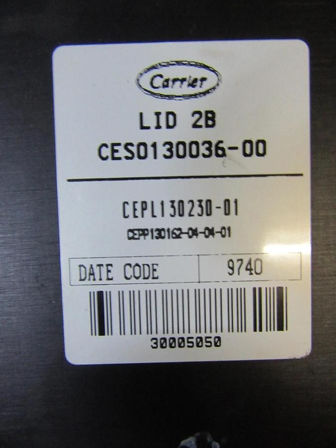 Used CARRIER COMFORT NETWORK CHILLER DISPLAY CESO130036-00 LID-2B CEPL130230-01