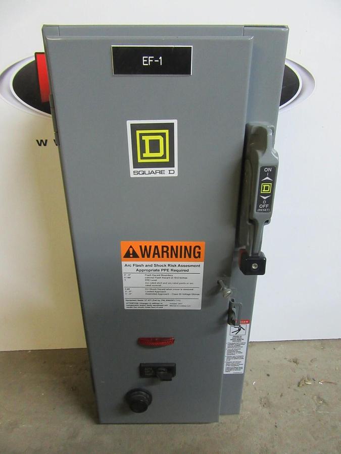 Used SQUARE D COMBINATION STARTER 8539SBG2 W/ 8536SBO2S 15 AMP 600 VAC SIZE 0
