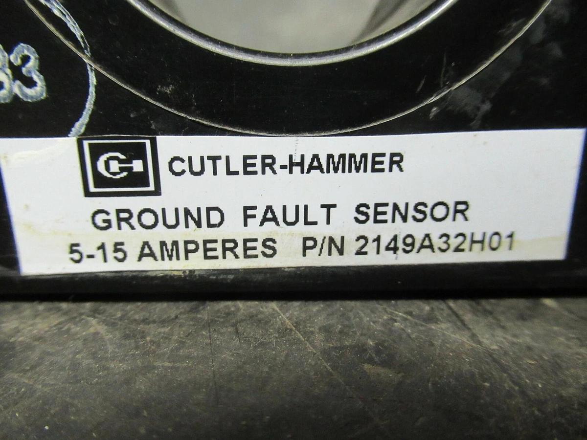 Used CUTLER HAMMER GROUND FAULT SENSOR 2149A32H01 5-15 AMP **WARRANTY**