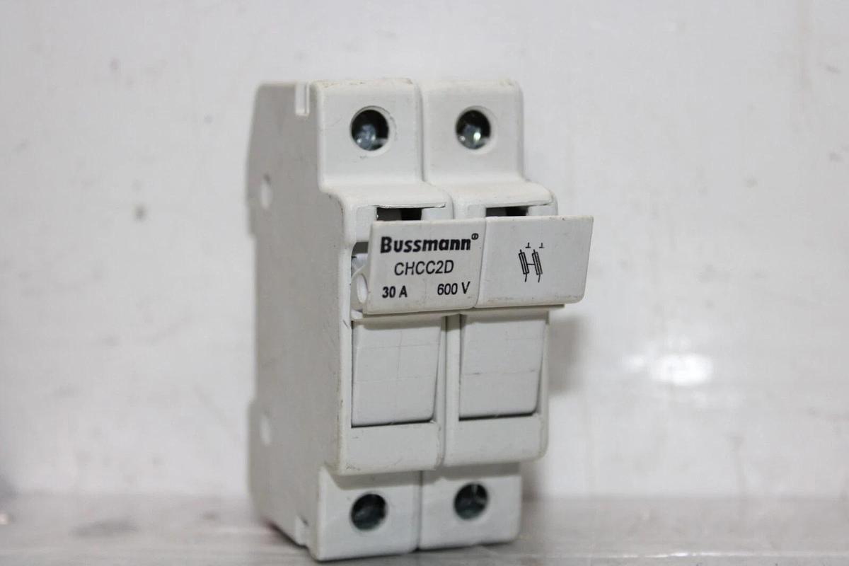 Used BUSSMANN FUSE HOLDER CHCC2D 600 VOLT 30 AMP 2-POLE **WARRANTY INCLUDED**