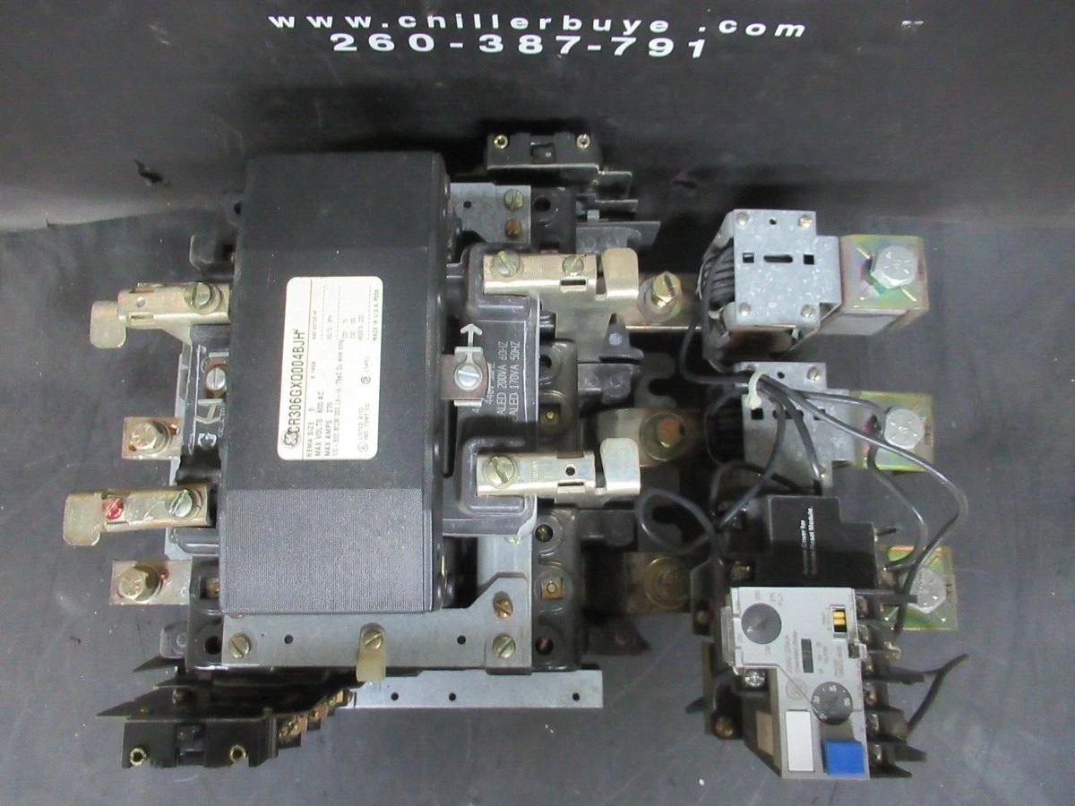 Used GE NEMA 5 STARTER CR306GXQ004BJH 600 VAC 270 AMP 200 HP 3-PHASE W/ CR324GXQS