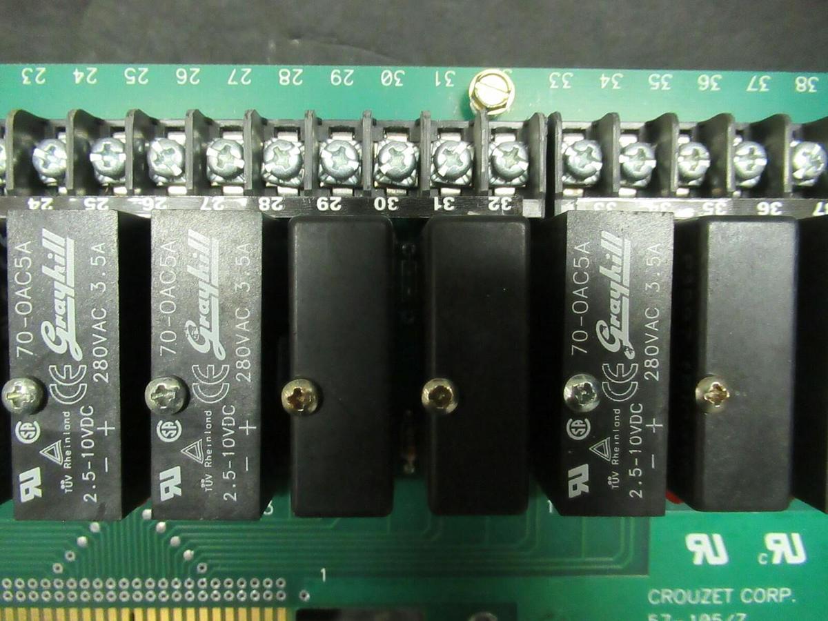 CROUZET CORP RELAY CIRCUIT BOARD 57-105/Z PB-24 **WARRANTY INCLUDED**