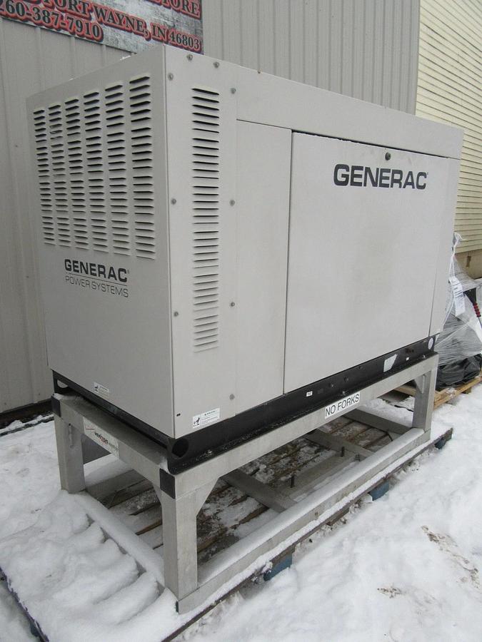 Used 30 KW GENERATOR GENERAC NATURAL GAS LP PROPANE 120/240V 1 PH SG030 399 HRS VIDEO
