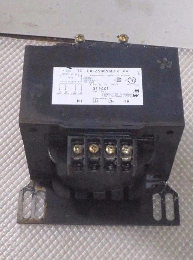 Used NECO HAMMOND CONTROL TRANSFORMER X13550057-03 1 PH 750 VA 60 Hz 127415