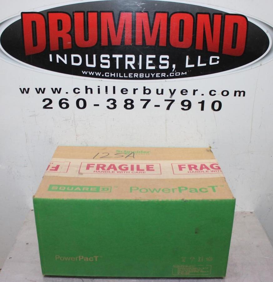 NIB SQUARE D POWERPACT I-LINE CIRCUIT BREAKER BGA36125 125 AMP 3-POLE 600 VAC