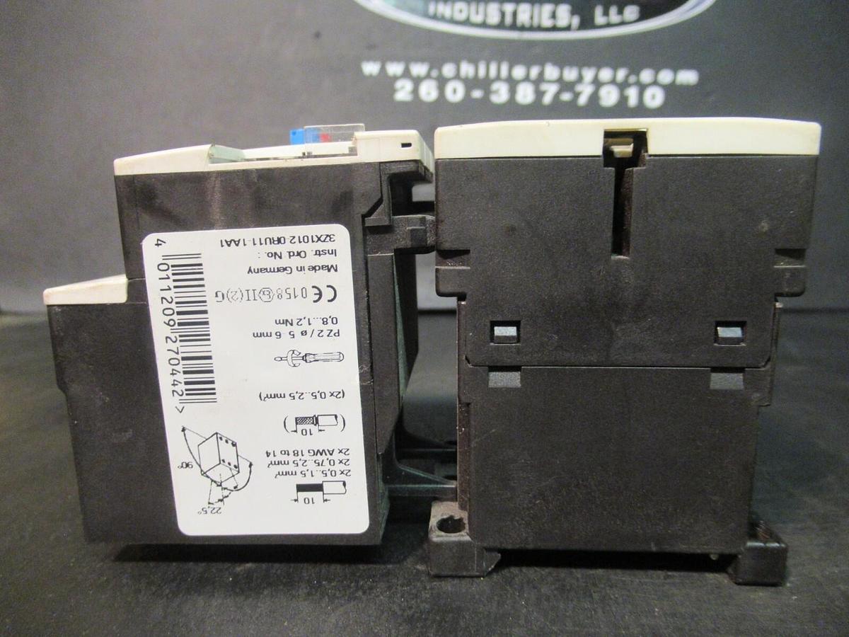 Used SIEMENS STARTER 3RT1017-1AK61 20 AMP 600 VAC 10 HP W/ 3RU1116-1JB0 OVERLOAD